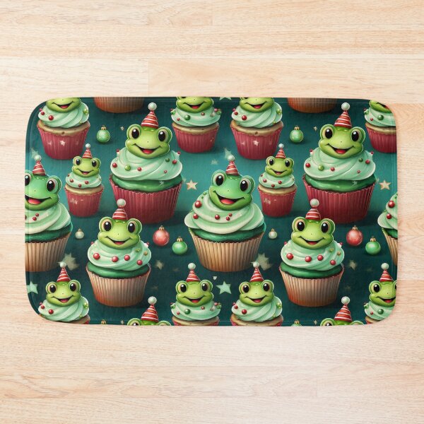 Item preview, Frogy Feast: A delicious pattern featuring cupcakes topped with Frogs designed and sold by Grang Art Artistic Designs.