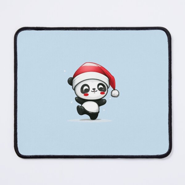 Item preview, Chibi Christmas Panda with Red Santa Hat designed and sold by KawaiiArtStyle.