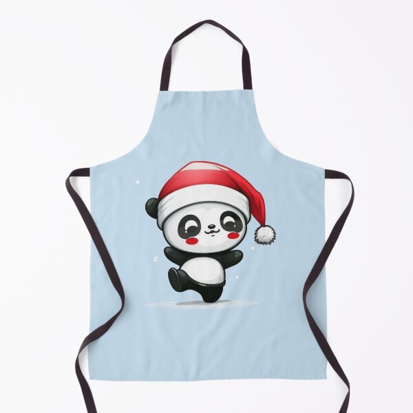 Item preview, Chibi Christmas Panda with Red Santa Hat designed and sold by KawaiiArtStyle.