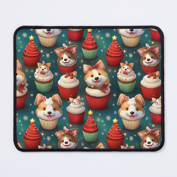 Item preview, Doggy Feast: A delicious pattern featuring cupcakes topped with Happy Dogs designed and sold by Grang Art Artistic Designs.