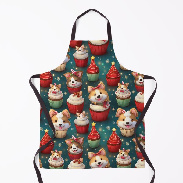 Item preview, Doggy Feast: A delicious pattern featuring cupcakes topped with Happy Dogs designed and sold by Grang Art Artistic Designs.