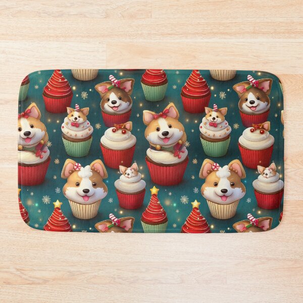 Item preview, Doggy Feast: A delicious pattern featuring cupcakes topped with Happy Dogs designed and sold by Grang Art Artistic Designs.