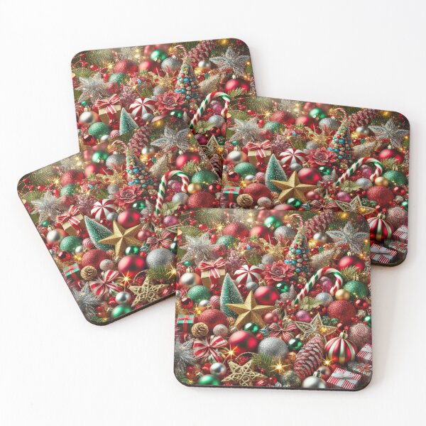 Item preview, Red and gold Christmas decorations designed and sold by Osintown.