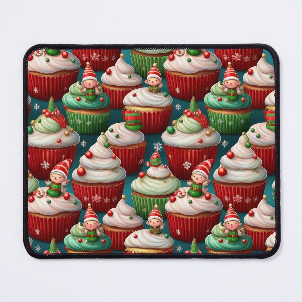 Item preview, Cheeky Elves Bakery: A delicious pattern featuring cupcakes topped with Cheeky Elves designed and sold by Grang Art Artistic Designs.