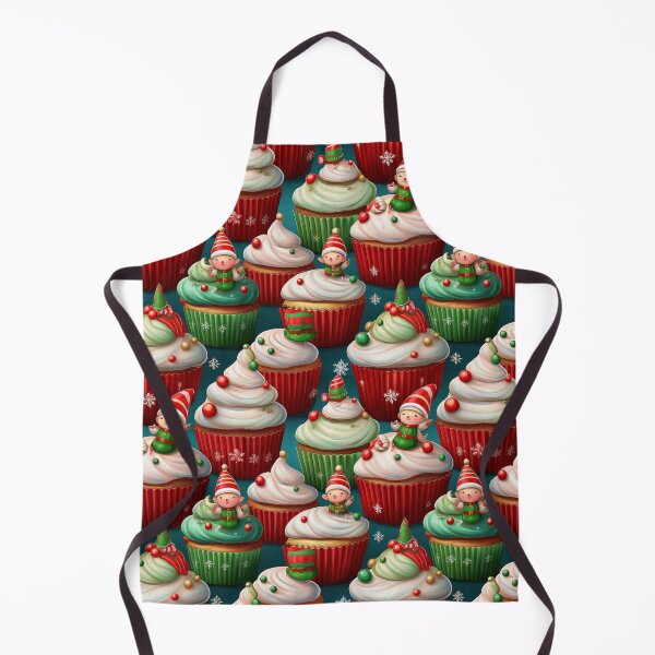 Item preview, Cheeky Elves Bakery: A delicious pattern featuring cupcakes topped with Cheeky Elves designed and sold by Grang Art Artistic Designs.