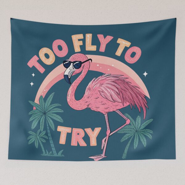 Item preview, Too Fly To Try Flamingo designed and sold by Lydyb-creations.