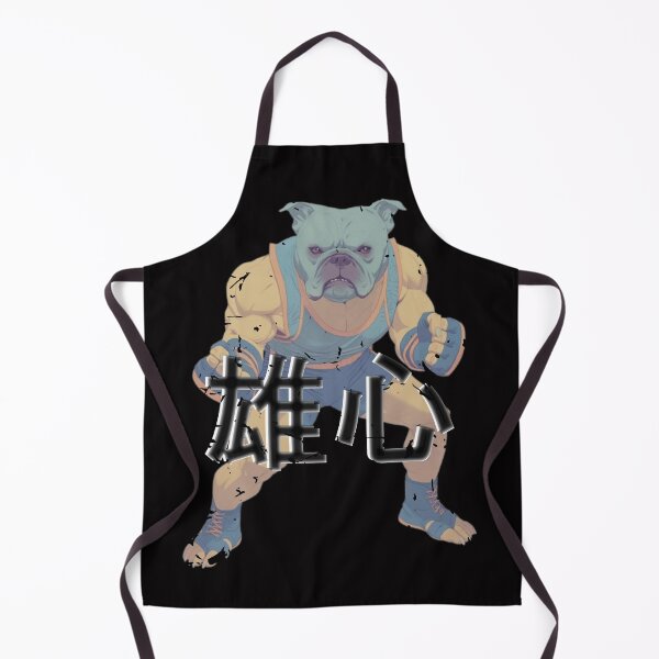 Item preview, Distressed Retro Vintage Cute Chibi Bulldog MMA Mixed Martial Arts Fighter with Japanese Fonts designed and sold by AkibaNation.
