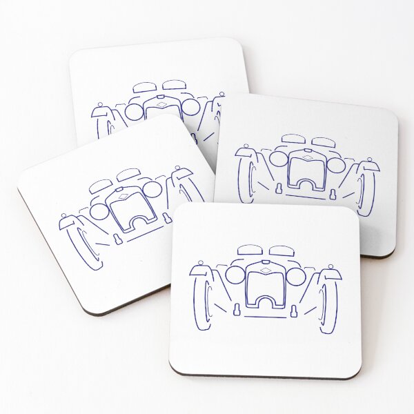 Item preview, Riley Brooklands British classic 1930s sports car blue outline designed and sold by soitwouldseem.