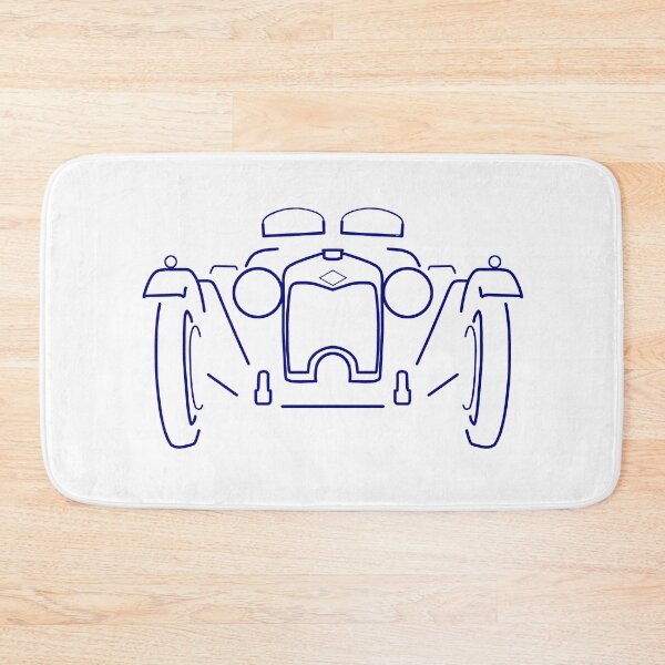 Item preview, Riley Brooklands British classic 1930s sports car blue outline designed and sold by soitwouldseem.