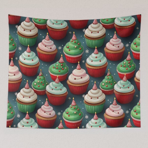 Item preview, Yummy Happy Cupcakes: A delicious pattern featuring cupcakes topped with Heaps of Fun designed and sold by Grang Art Artistic Designs.