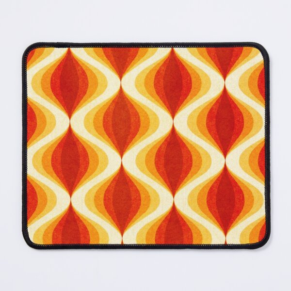 Item preview, Orange retro wallpaper designed and sold by DarkStarling.