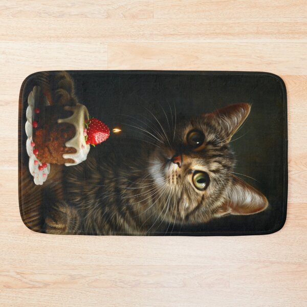 Item preview, Cat with Birthday Cake designed and sold by FleurFrench.