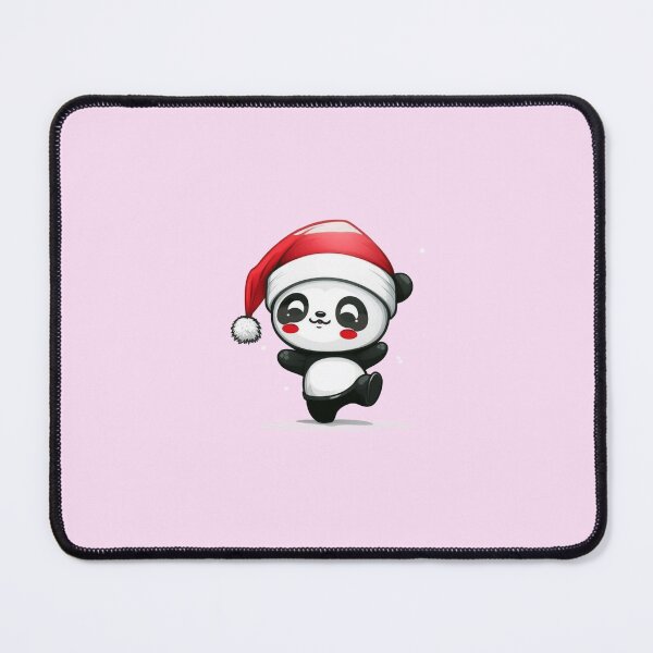 Item preview, Chibi Christmas Panda with Red Santa Hat designed and sold by KawaiiArtStyle.