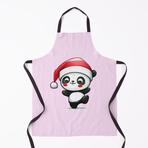 Item preview, Chibi Christmas Panda with Red Santa Hat designed and sold by KawaiiArtStyle.