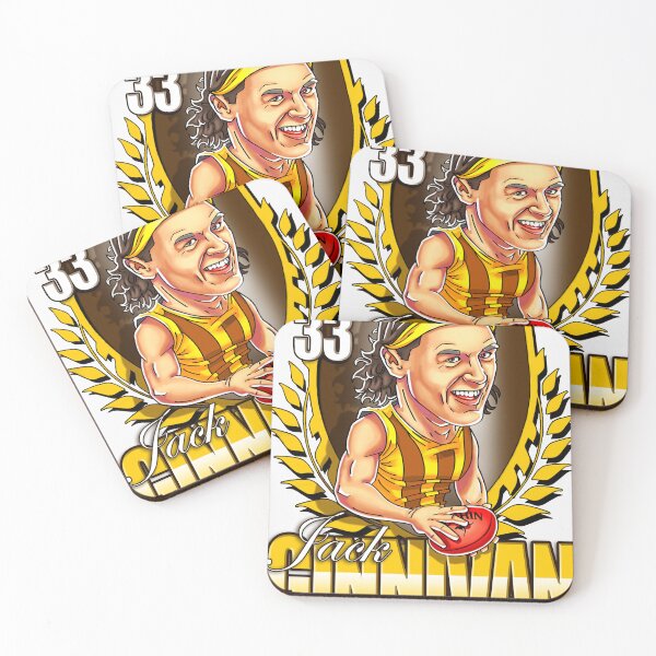 Item preview, Jack Ginnivan Cartoon - Hawthorn Hawks - AFL - Art by Brocker designed and sold by baproducts.