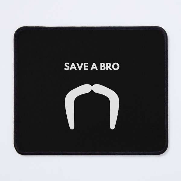 Item preview, MOvember Inspired Save a Bro Moustache 4 T-Shirt and Stickers designed and sold by Wit-T-Merch.