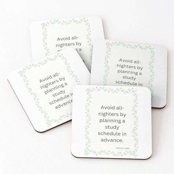 Item preview, Avoid all-nighters by planning a study schedule in advance. designed and sold by CUTESTUFFnow.
