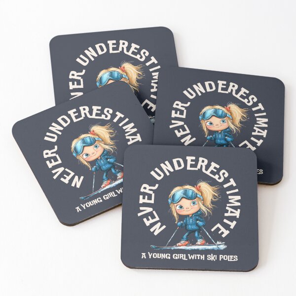 Item preview, Never underestimate a young girl with ski poles designed and sold by StudioRedKoala.