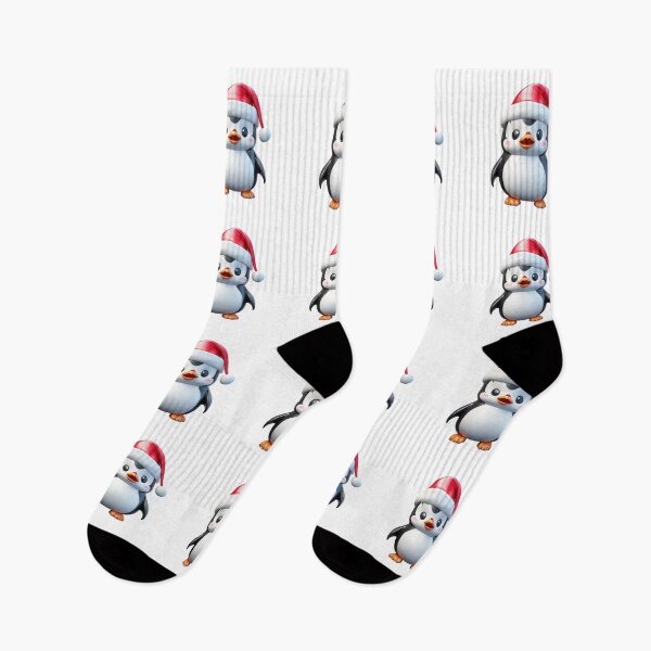 Item preview, Chibi Christmas Pinguin with Red Santa Hat designed and sold by KawaiiArtStyle.