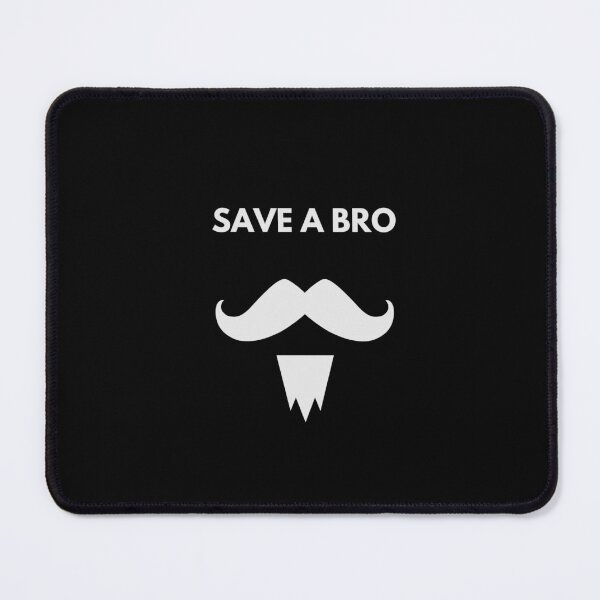 Item preview, MOvember Inspired Save a Bro Moustache 5 T-Shirt and Stickers designed and sold by Wit-T-Merch.