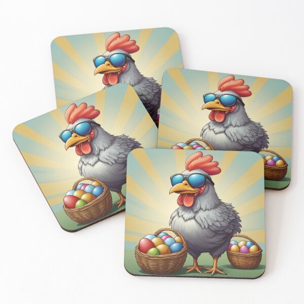 Item preview,  Easter Egger Chicken with glasses Retro designed and sold by polo-designs.
