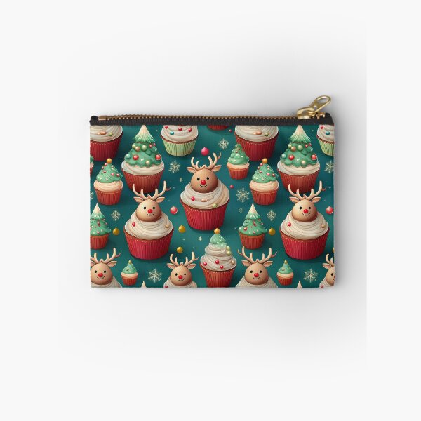 Item preview, Sweetest Christmas: A heartwarming pattern featuring cupcakes topped with Reindeer designed and sold by Grang Art Artistic Designs.