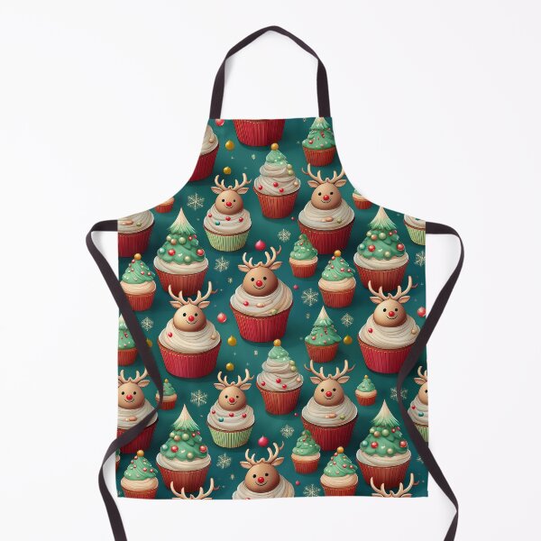 Item preview, Sweetest Christmas: A heartwarming pattern featuring cupcakes topped with Reindeer designed and sold by Grang Art Artistic Designs.