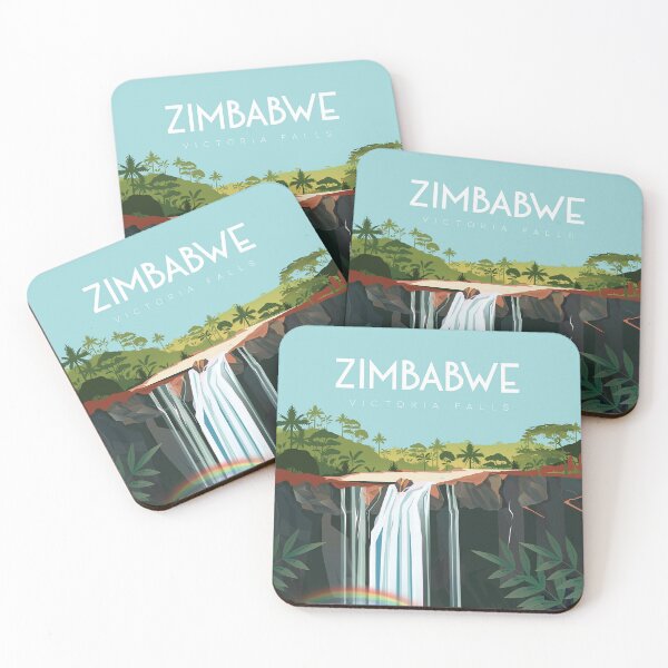 Item preview,  Zimbabwe  travel poster africa African safari poster designed and sold by Arctic frame studio.