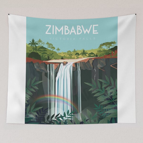 Item preview,  Zimbabwe  travel poster africa African safari poster designed and sold by Arctic frame studio.