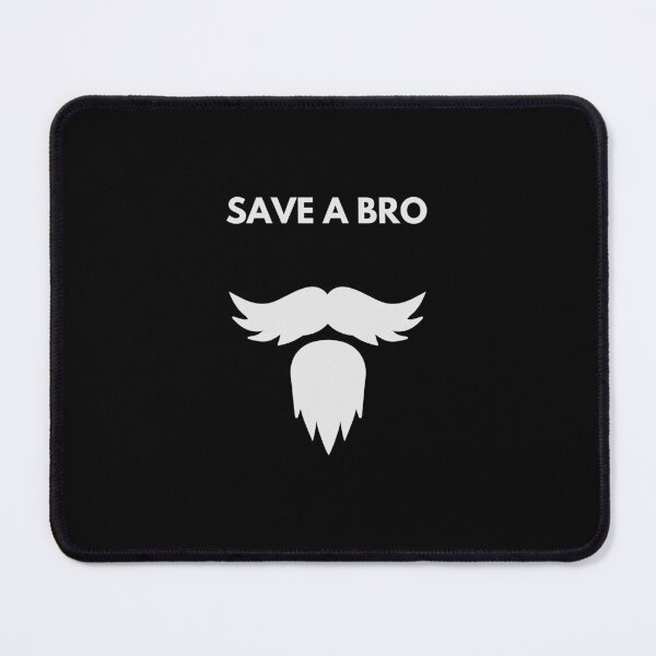 Item preview, MOvember Inspired Save a Bro Moustache 6 T-Shirt and Stickers designed and sold by Wit-T-Merch.