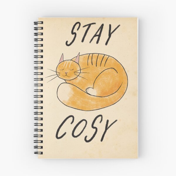 Item preview, Mantente cómodo, dibujo de gato naranja, cosycore, arte para amantes de los gatos, gato soñoliento designed and sold by Hextrovert.