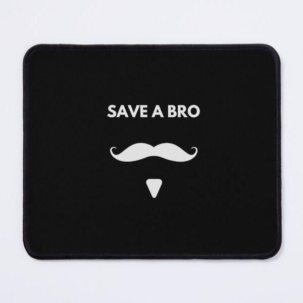 Item preview, MOvember Inspired Save a Bro Moustache 7 T-Shirt and Stickers designed and sold by Wit-T-Merch.