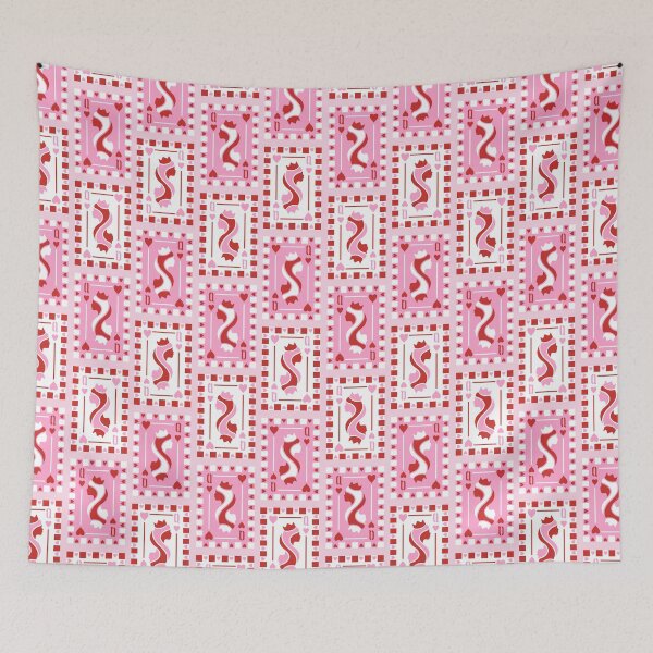 Artikelvorschau, Kartenkönigin-Muster, Valentins-Rosa-Rot, Valentins-Muster entworfen und verkauft von TextileBakery.