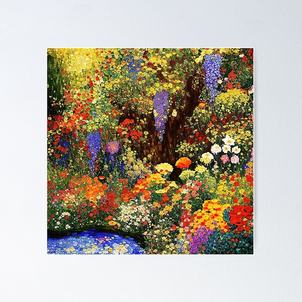 Item preview, Gustav Klimt Flower Garden designed and sold by maniacfitness.