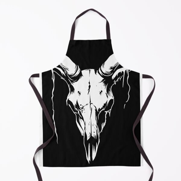 Item preview, Minimalist Black and White Skull with Horns designed and sold by Piotrek0001.