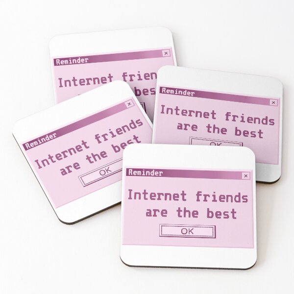 Item preview, Internet friends are the best (Y2K computer popup) designed and sold by Becky-Marie.