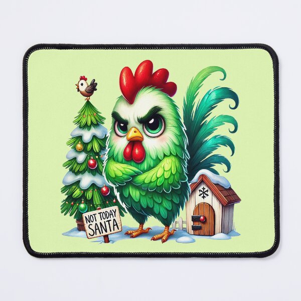 Item preview, Not today santa clucks the grumpy chicken designed and sold by LoneAngel.
