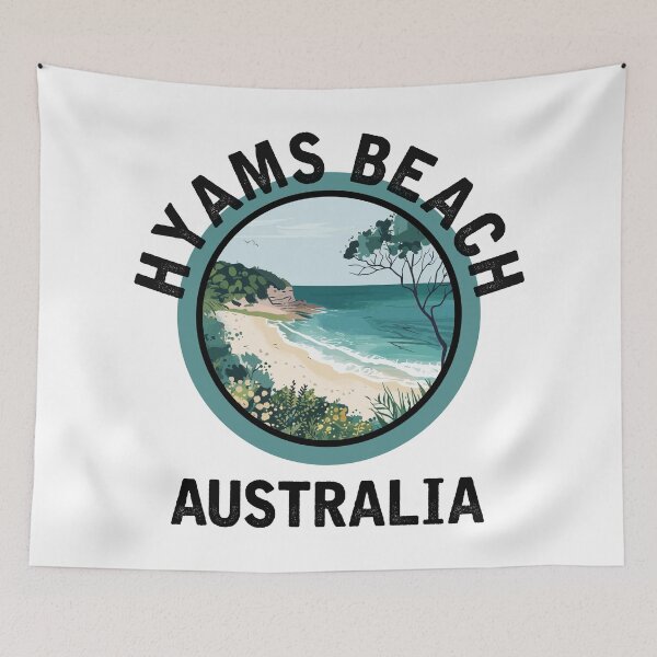 Item preview, Hyams Beach - Australia (with Black Lettering) designed and sold by VelvetRoom.