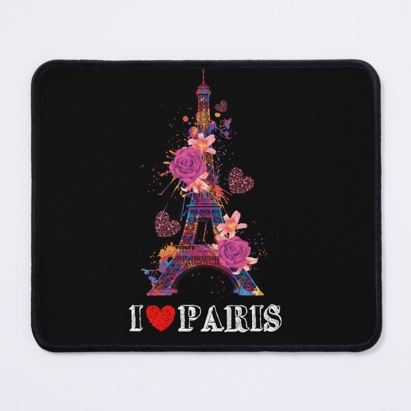 Item preview, I love Paris Eiffel Tower artwork with flowers and hearts designed and sold by Endo Designs - cause Love and Life matters.