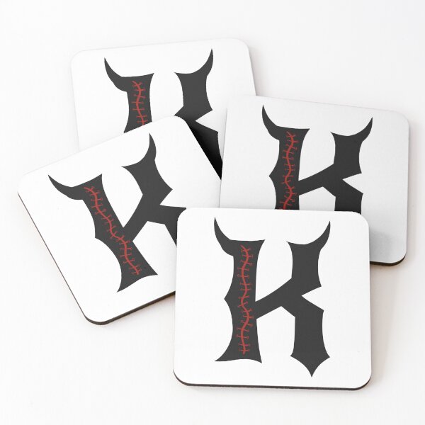 Item preview, Halloween Stitches and Horns Letter K Monogram designed and sold by Arkadina.
