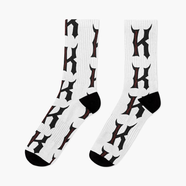 Item preview, Halloween Stitches and Horns Letter K Monogram designed and sold by Arkadina.