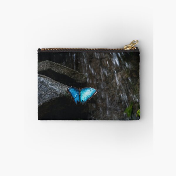 Item preview, Blue Morpho Butterfly With Falling Water (Photograph) designed and sold by RealmOfImages.