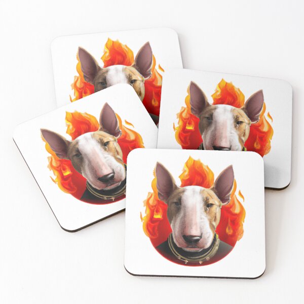 Item preview, Bull Terrier Head on Fire Logo designed and sold by Kenny8716.