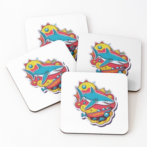 Item preview, Colorful Shark Sticker - Ocean Pop Art designed and sold by ArtCreator2023.
