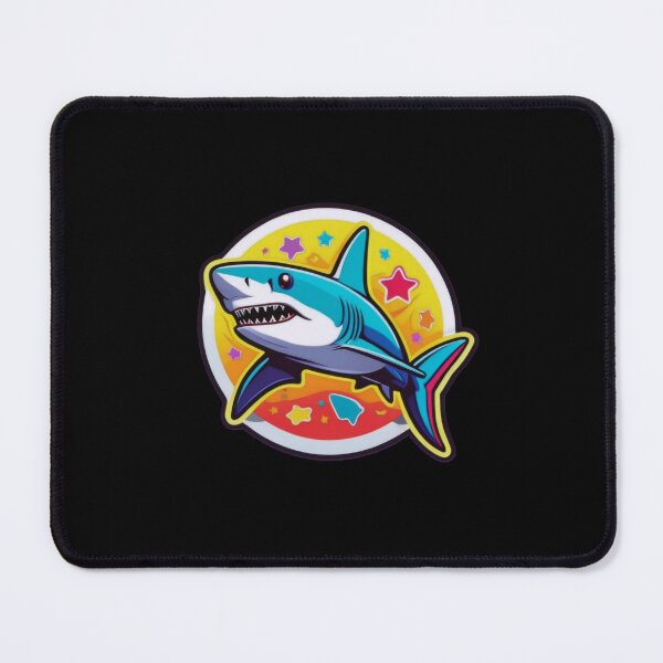 Item preview, Retro Vibes: Shark in Funky Colors designed and sold by ArtCreator2023.