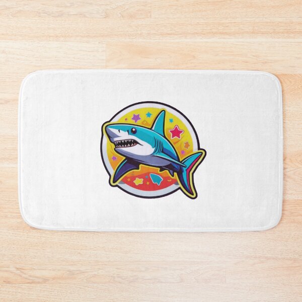 Item preview, Retro Vibes: Shark in Funky Colors designed and sold by ArtCreator2023.