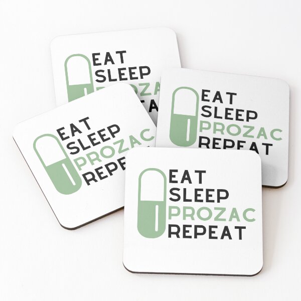 Item preview, Eat Sleep Prozac Repeat Tee designed and sold by NastyVirtuoso.