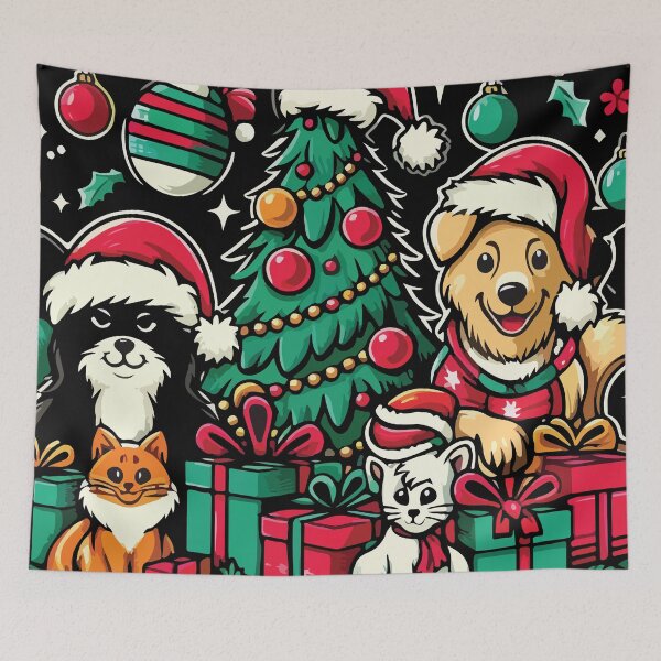 Item preview, Pet Christmas Santa’s Furry T-shirt Design designed and sold by ShawonDesigns.