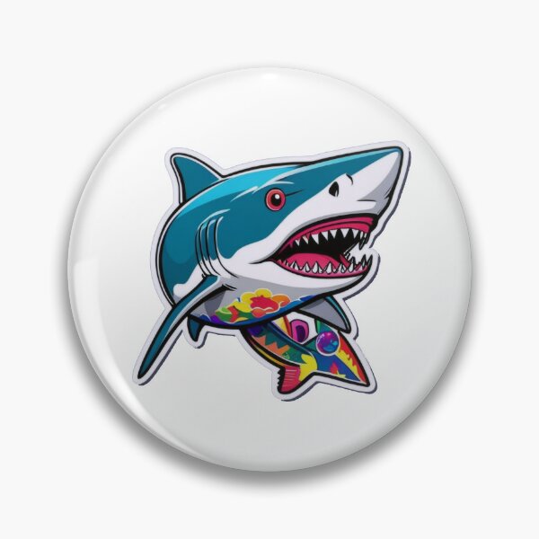 Item preview, Eye-Catching Shark Pop Art Stickers designed and sold by ArtCreator2023.