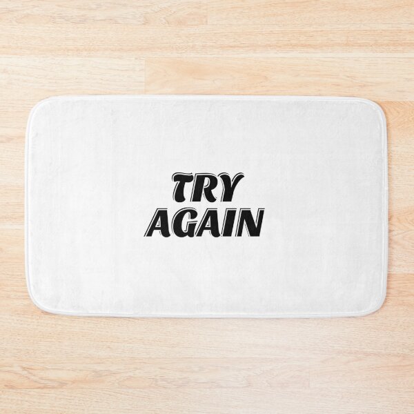 Item preview, Try again - short motivational phrases designed and sold by Inspirationmotivation.